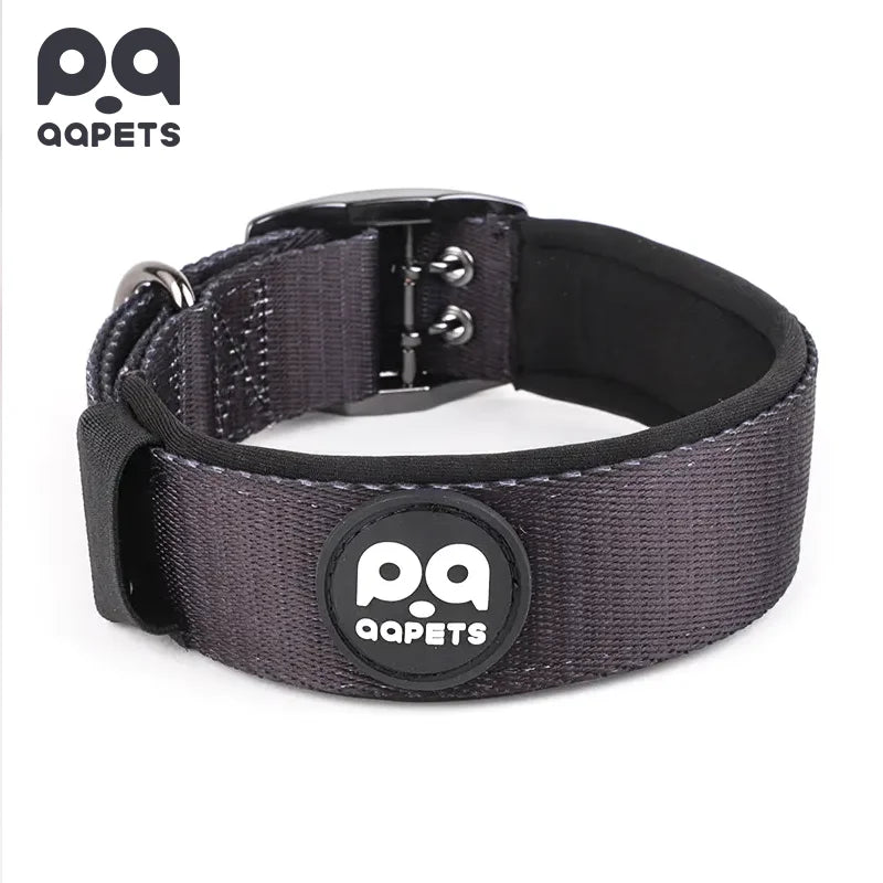 High Quality Luxury Nylon Tactical Dog Collar Padded Feature Adjustable Heavy Duty Metal Buckle for Big Dogs Training Collar