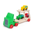 Double-Deck Wooden Vehicle Toy Educational Truck Assemble with Car Carrier Truck Trailers for Kids