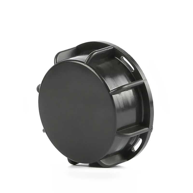2-Inch Black Ball Valve Dust Cover Screw Cap Male/Female Thread Hexagon Head Smooth Surface IBCBCAP2 Model Pipes Pipe Fittings