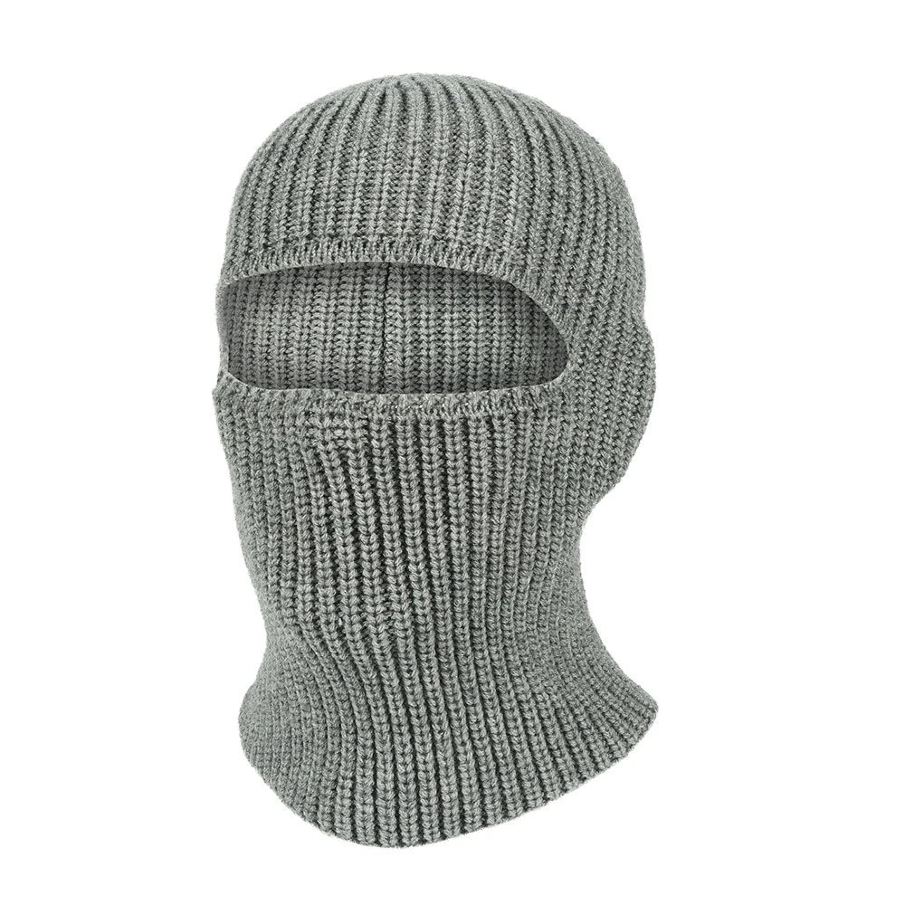 Winter Warm Fashion Knitted Single Hole Ski Mask Embroidered Design Custom Balaclava Full Ski Unisex High Quality Hot Mask