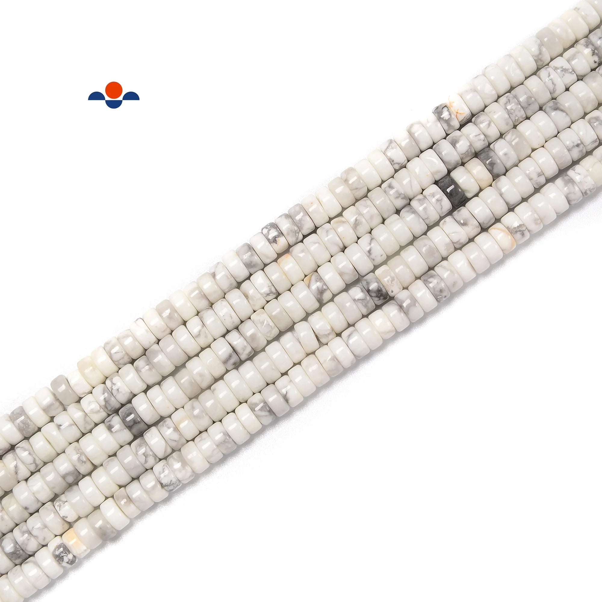 2x4mm 3x6mm Heishi Disc Kambaba Jasper Dalmatian Jasper White Howlite Beads for Jewelry Making