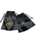 Black Silk Fabric Storage Bag Drawstring Gift Bag Satin Bags for Clothes