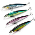 Japan Saltwater Floating Minnow Sea Fishing Hard Bait Flash Blade Wobbler Seabass Fishing Lure