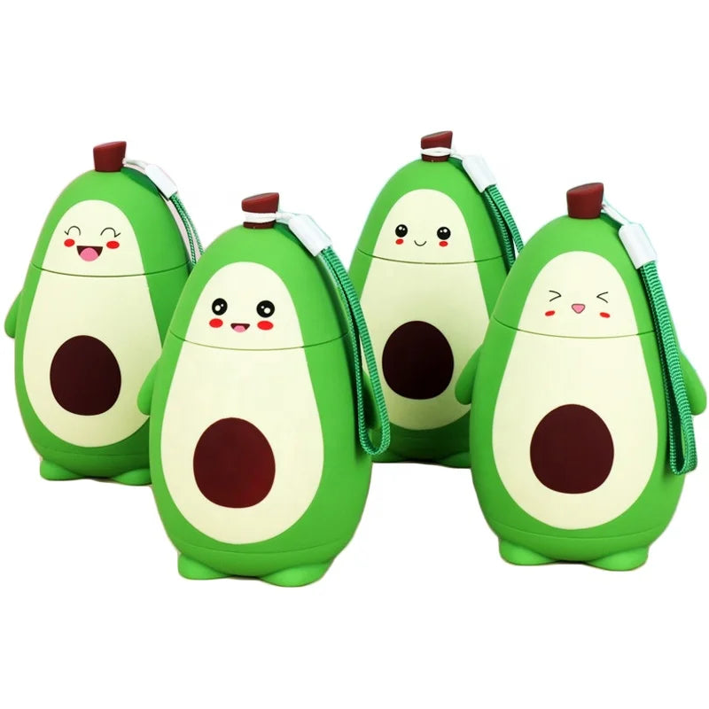 250ml Kids School  Cute Kawaii Avocado Shape  Girls Children Women   Insulated  Stainless Steel Water Bottle