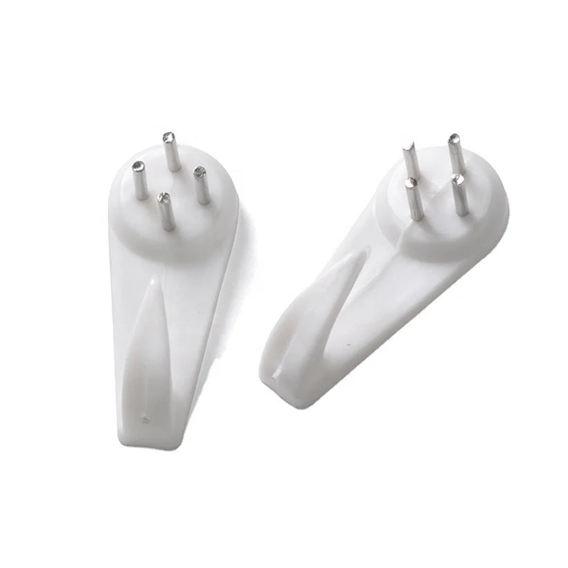 TS-H24 Non-Mark Picture Frame Photo Hook Fasteners ABS Plastic Wall Hook with Nails