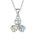 Reliable Jewelry Factory Color Bling Cz Clover Full Silver Set Jewelry S925 Pendant Necklace Jewelry