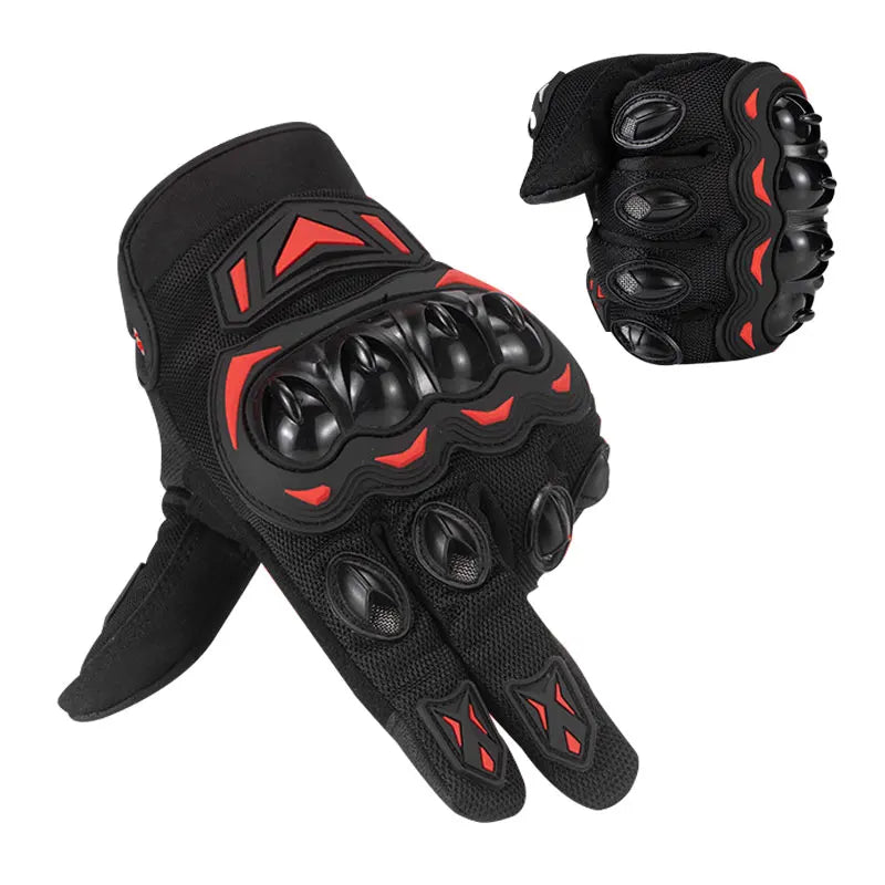 OEM ODM Logo Red Black Sport Breathable Pro Motorcyclists Racing Motorcycle Cycling Bike Riding Gloves MegaBDM