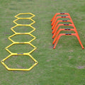 Folding Hex Agility Rings/Speed Rings with Carrying Bag Hexagon Rings Agility Hurdles for Agility Footwork Training Set of 6