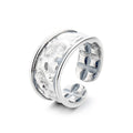 S925 Retro Open Ring Fine Jewelry Design for Women Men for Wedding Casual Party Number Cluster Pattern Great Gift Idea