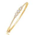 Custom Luxury Snowflake 18k Diamond 5a Cz Cubic Zirconia 925 Sterling Silver Fashion Jewelry Bracelets Bangles Gold Plated Women