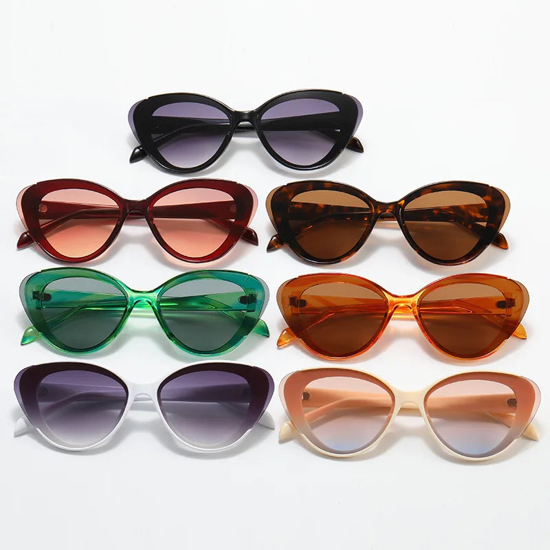 2023 Simple Style New Progressive Stylish Colorful TR90 Flexible UV400 Polarized Lenses Cat Eye Frame Sunglasses