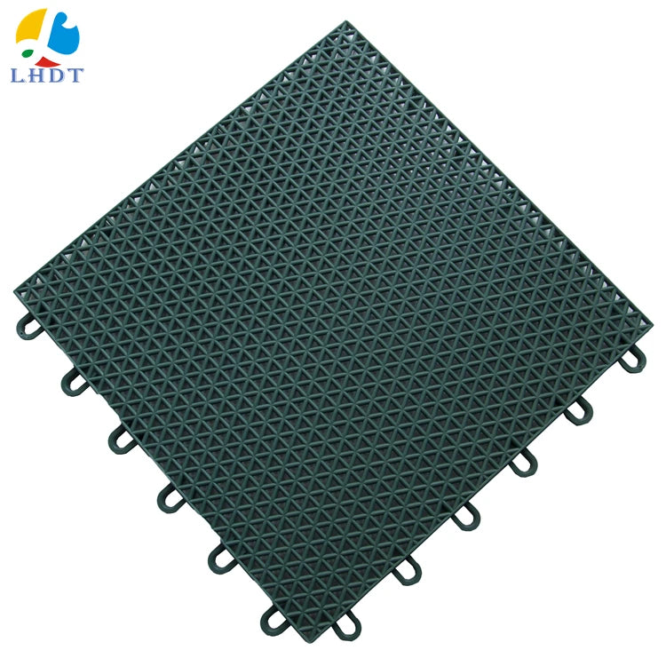 Portable Squash Court Mini Tennis Backyard Basketball Court Carpet pp Interlocking Tile Flooring With Lines for Sale