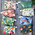 Handcrafted Fabric Zipper Pouch Featuring a Floral Pattern and Lining. Ideal for Gift Cards Coins or Cards. Custom.