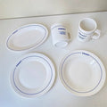 Solhui Korean Retro Letters Ceramic Plate Mug Tableware Oval Dishes Dinnerware