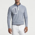 Golf Wear Custom Casual Fashion Pattern Patchwork Stretch Knitwear Mens 1/4 Zip Neck Golf Pullover