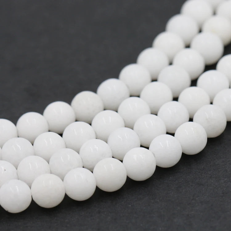Hot Selling Shiny Ceramic Bead Strands White Ceramic Beads for Bracelet Necklace Jewelry Making