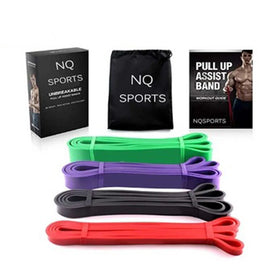 NQ SPORTS Natural Latex Yoga Bands Gym Exercise Equipment Elastic Fitness Rubber Loops Resistance Bands