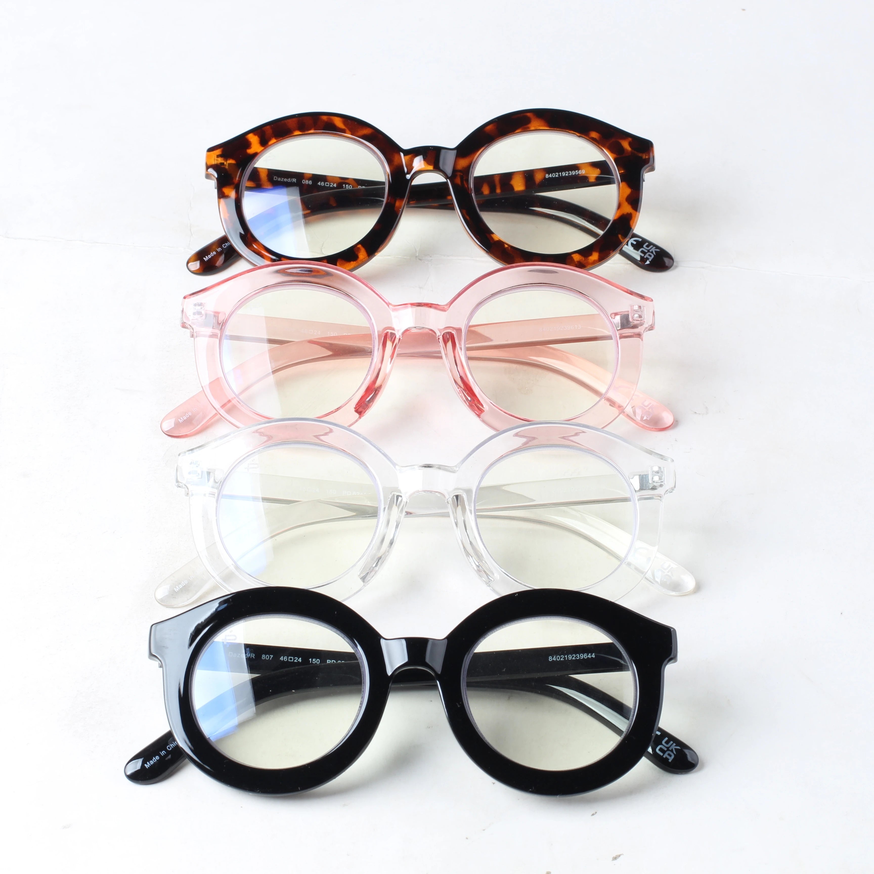 2024 Unisex Anti-Blue Light PC Glasses Frame Fashionable Colorful Blocking Lens Classic Style Optical Eyeglasses for Men Women