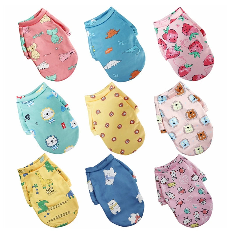 Cute Small Dog Hoodie Sweatshirt Winter Warm Solid Eco-Friendly Pet Clothing Summer