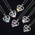 G1016 Mother Day Jewelry Necklaces Color Zircon Heart Pendant Mom Necklace