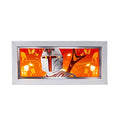 Laser Cut Papercraft Print Led Light Box Acrylic Covered Decorative Mandalorian Anime Shadow Light Box for Kids Girls Bedroom