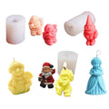 BPA Free Christmas Theme Silicone Molds for Candle Making  Resin Pillar Aromatherapy Candles Wax Soap Clay Craft Molds