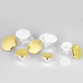 Fancy Empty Small 5g 10g 15g 20g 30g Plastic Acrylic Face Cream Nail Gel Jars with Gold Pink Silver Lids