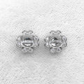 Sterling Silver 4mm/5mm/6mm Semi Mount Stud Earrings Empty Support Blank Setting S925 Base Without Center Stone for DIY Inlay