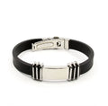 Yiwu Linsa Jewellery China Fine Bracelets Manufacturers Silicone Rubber Cross Wristband Bangle Plate Plain OEM Personalized