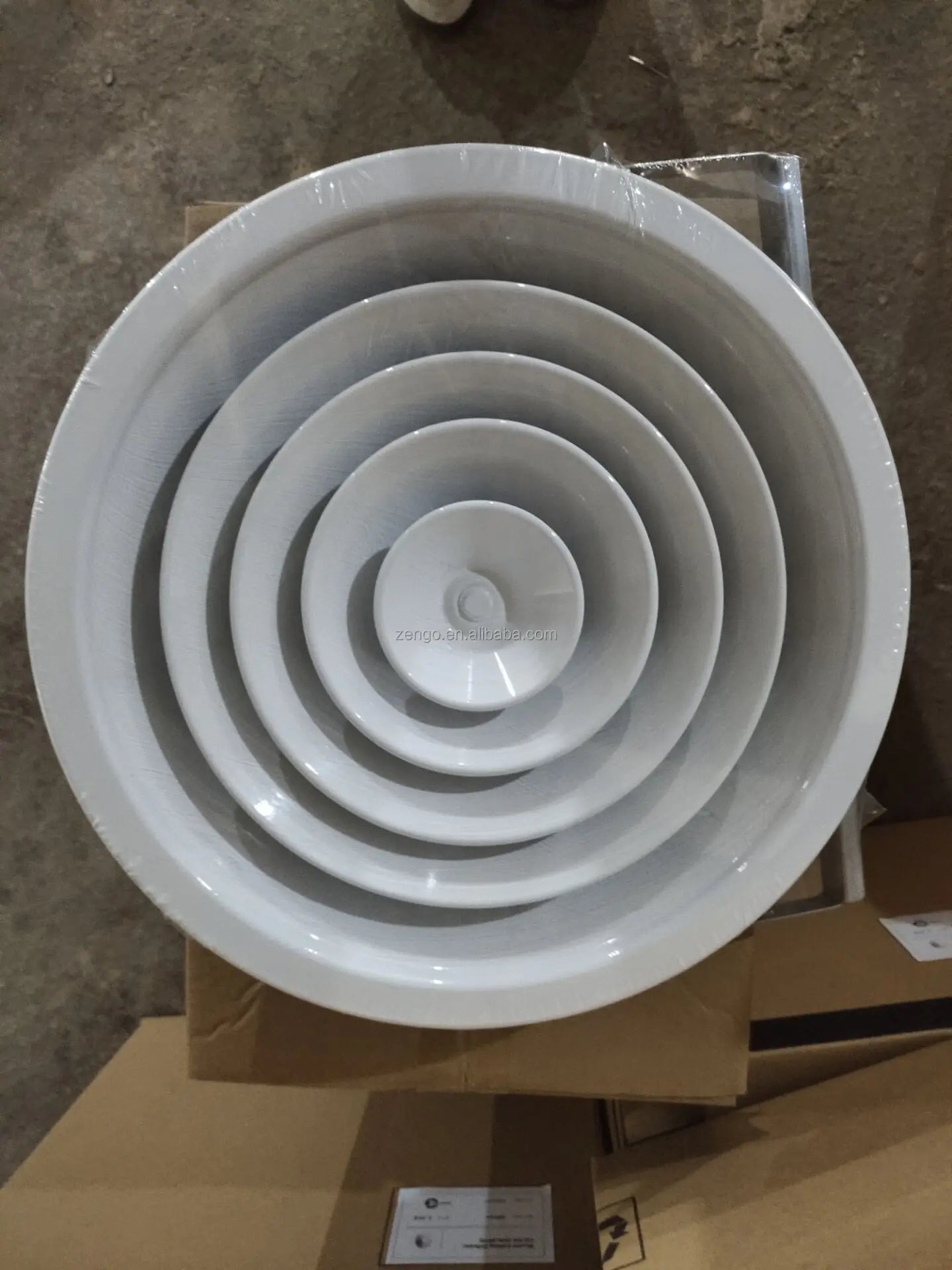 ZENGO CD-RA Round Ceiling Diffuser for Ventilation System Modern Design Adjustable Aluminium Diffuser Ceiling Air Hvac Vent Air