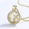 Moissanite Customizable 18K Gold Plated Delicate Zodiac Sign Sagittarius High Quality Pendant Necklace