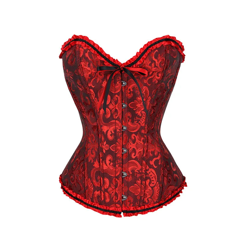 Plus Size Vintage Lace up Lingerie Sexy Bustier Corset Top Corset for Slimming Women Body Shape