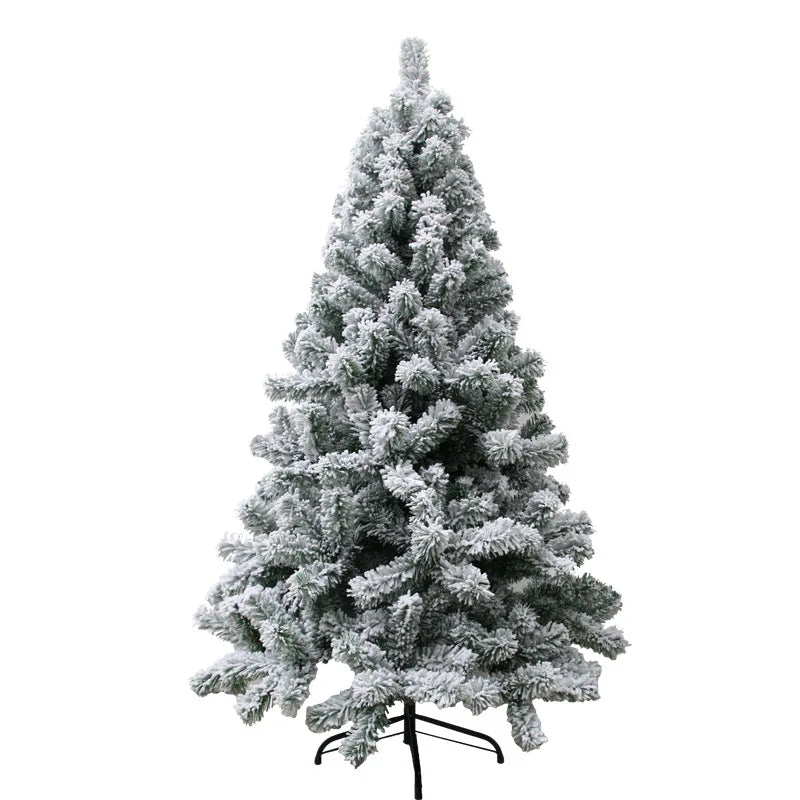 Factory Price 1.5m White Christmas Tree 1.5/1.2 Meter New Year Gift Flocking Snowflake Tree Christmas Home Hotel Mall Decoration