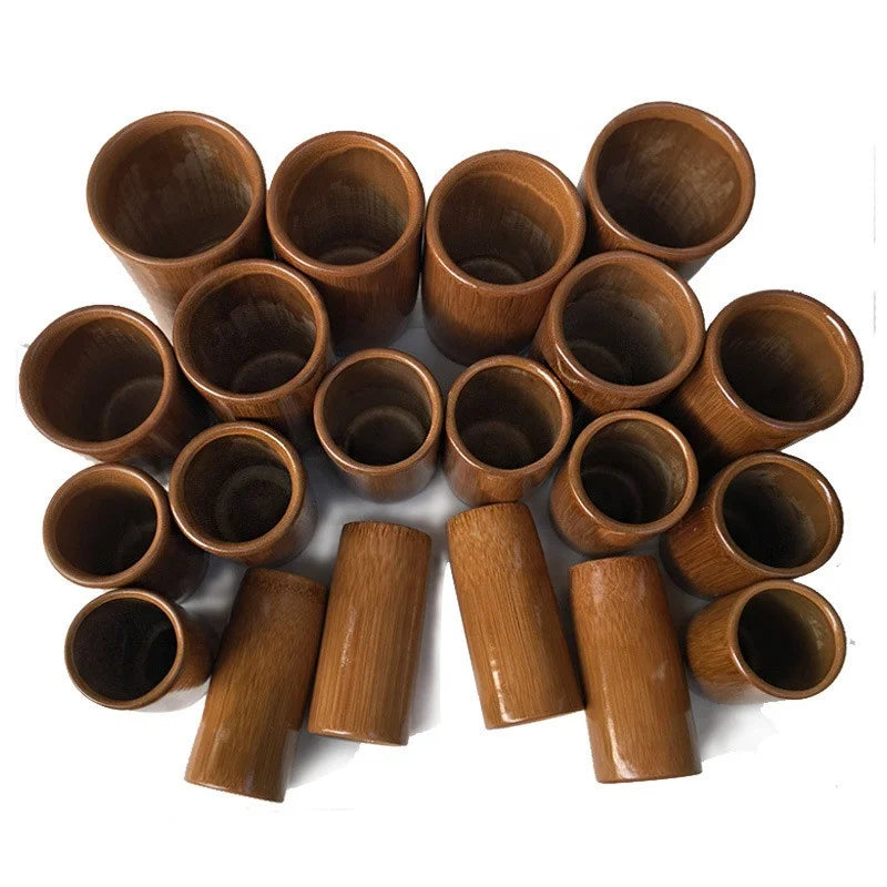 20pcs Natural Bamboo Wood Anti Cellulite Massage Vacuum Acupuncture Cupping Acupoint Cupping Cup Chinese Traditional Cupping Set