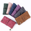 Fashion Casual Frosted Purse Buckle Ladies Long Bifold Clutch Wallet for Women