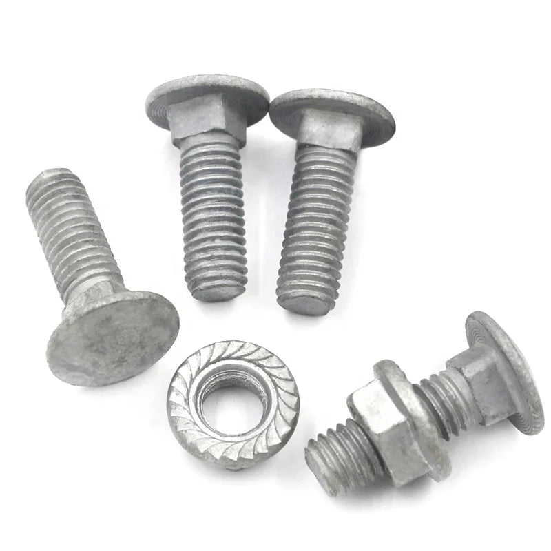 Customized Hot Dip Galvanized DIN603 Carriage Bolt and Nut Mushroom Head Style