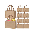 Custom Manufacturers Natural Grocery Shopping Hessian Bags Beach Handbags Jute Gunny Tote Bag Blank Burlap Tote Bag