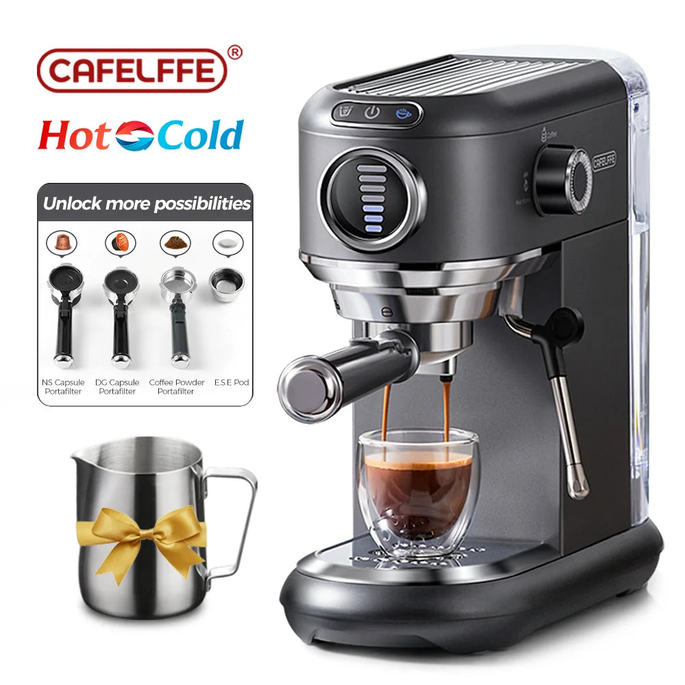 Best 19Bar Semi Automatic Espresso Coffee Maker Machines CAFELFFE Wholesale Capsule Coffee Machine 601F Electric for Hotels