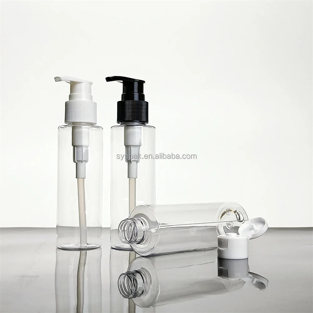 Customizable 50ml/100ml Luxury Plastic Vertical Containers Pump Sprayer Sealed Shampoo Bottle and Lotion Bottle