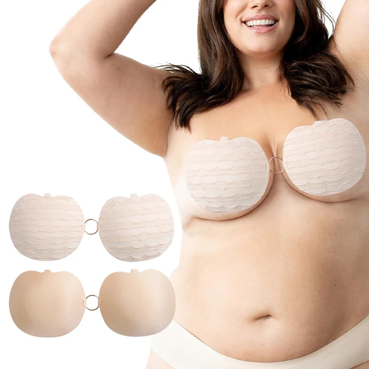 New Design Grippy Sticky Bra for Women Sexy Backless Adhesive Strapless Invisible Push Plus Size for Big Breasts for Dresses