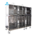OSCAT Pet Enclosures / Veterinary Animal Dog and Cat Cage Bank 2 Floors 6 Doors Dog Cage