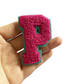 Custom  Sports Wear Accessories 7cm High Iron on Backing Mixed Colors Embroidery Letter Chenille Patches