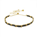 Fashion Personality Leather Rope Chain Tassel Can Pull Necklace Clavicle Chain Titanium Steel 18K Gold