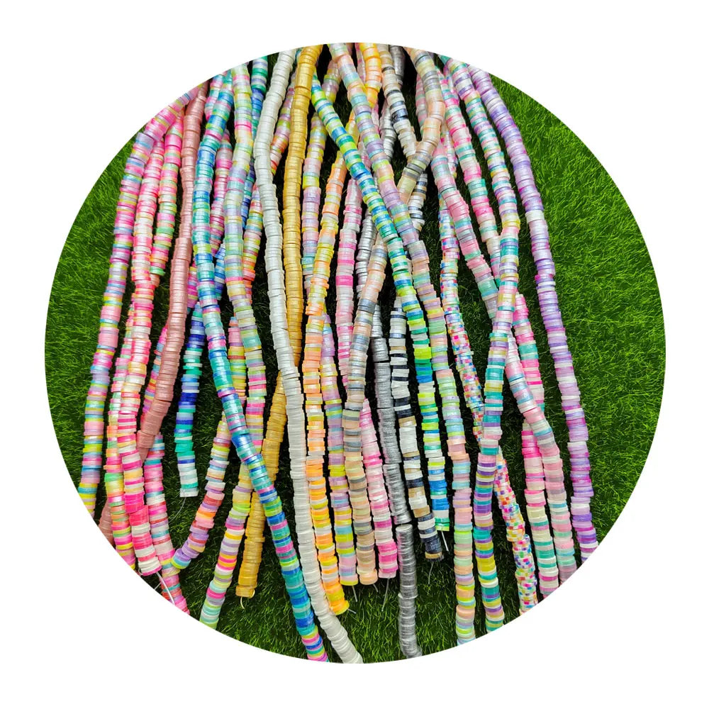 6mm Polymer Clay Heishi Beads Flat Round Clay Bead DIY Jewelry Making Bracelet DIY Craft 100PCS