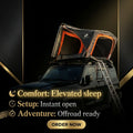 High Quality Aluminum Hard Shell Folding Camping Rooftop Tent 2-3 Person 4x4 Offroad Oxford Four-Season Camper Car Roof Top Tent