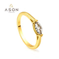 Fashion Jewelry Wholesale 18K Gold Plated Chunky Zirconia Ring Waterproof Simple Stainless Steel Rhomboid Zircon Rings for Women