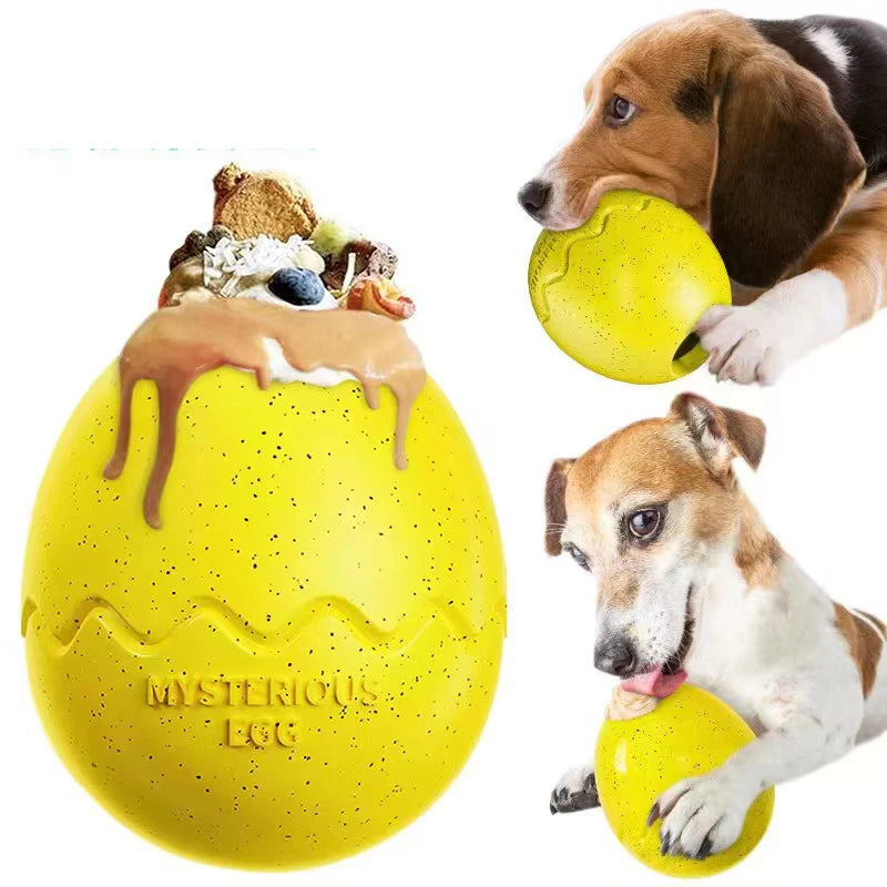 Trend Product Toy for Animals Unique Dinosaur Egg Shape Pet Toys Teeth Cleaning Fillable Slow Feeder Pet Dog Chew Toy