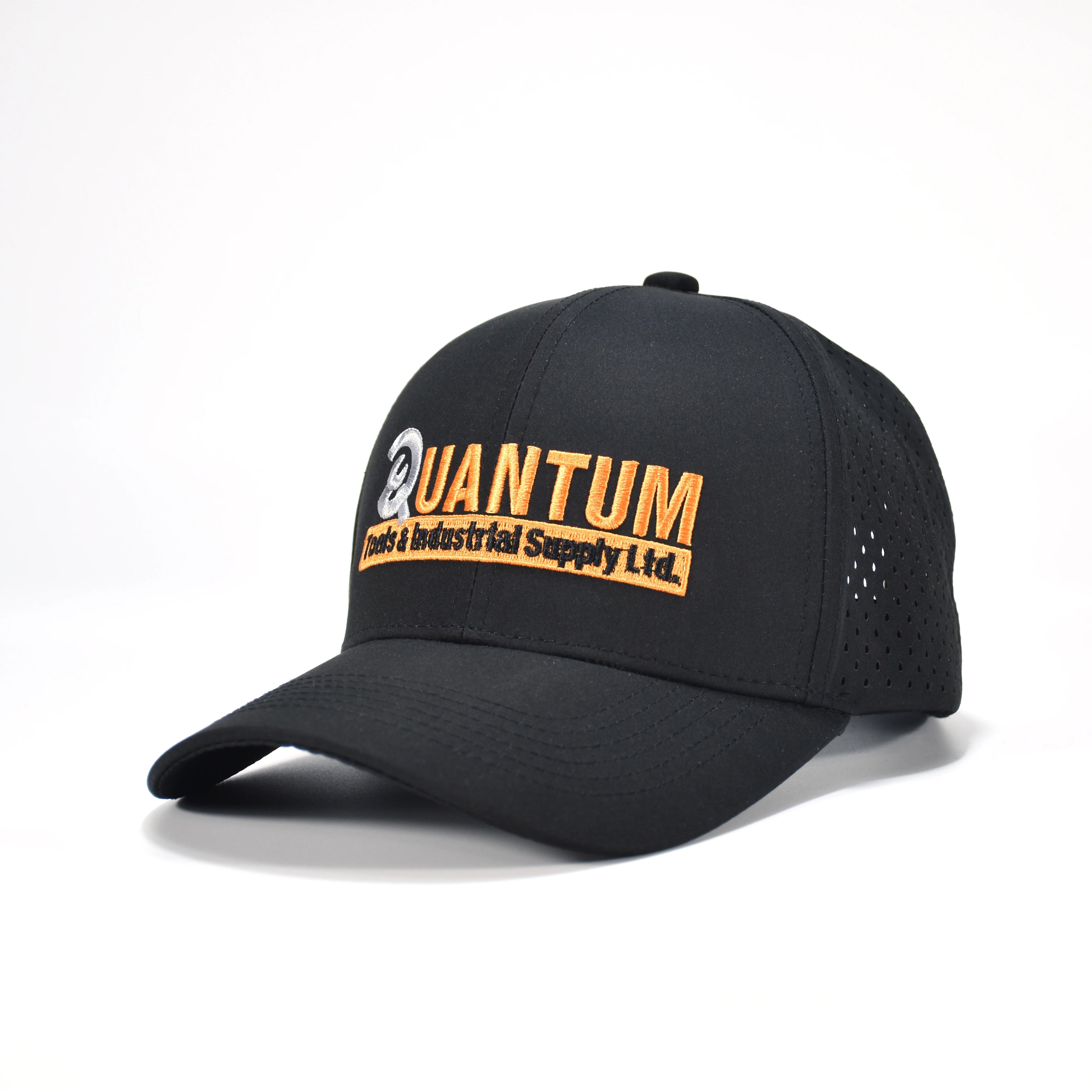 Wholesale Custom 6-Panel Hydro Waterproof Quick Dry Golf Hat with Laser Cut Hole and Embroidery  Logo Men's Baseball Cap