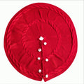 Home Decor Custom Red Color Jacquard Christmas Holiday Tree Skirt Knitted Blankets Mat for Christmas Party Decorations