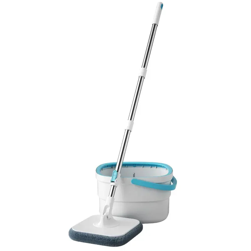 360 Rotating Square Swivel Handle Mop with Stainless Steel Components Dry Quickly & Dripping-Free for Toilet Cleaning